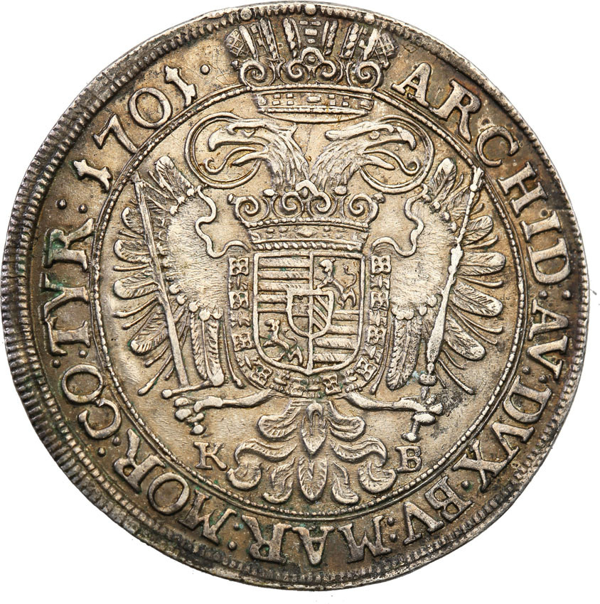 Węgry. Leopold I. Półtalar (1/2 talara) 1701 KB, Kremnica